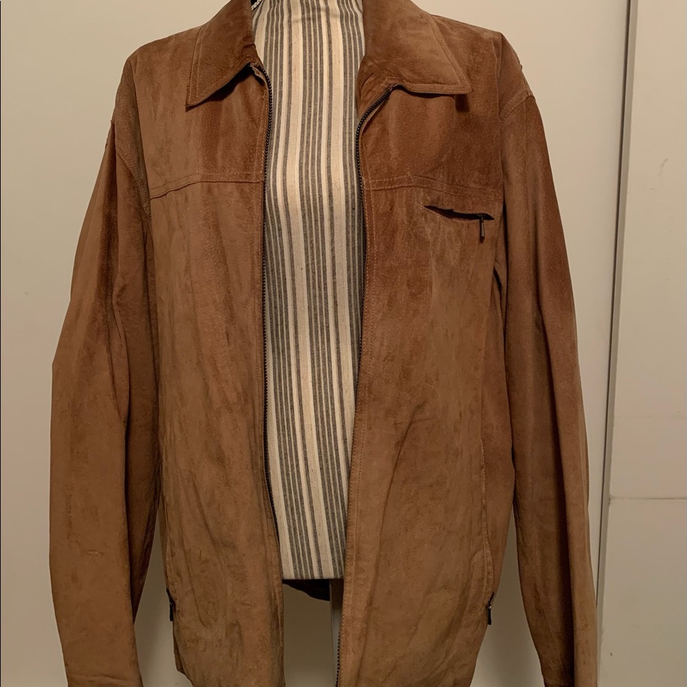 Legends of the Fall aesthetic bronze suede mens jacket